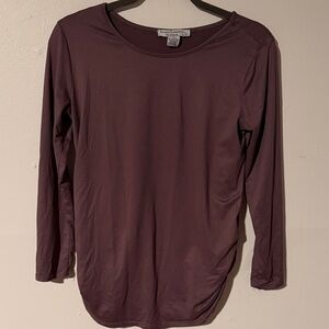 Emma’s Expressions maternity 3/4 Sleeve Top in Deep Plum